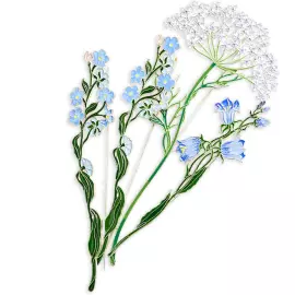 Silver brooch "Dudnik" from the collection "Herbarium of Tatyana Polyakova"