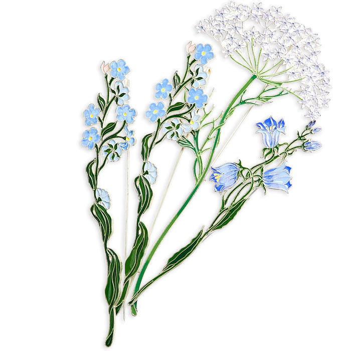 Silver brooch "Dudnik" from the collection "Herbarium of Tatyana Polyakova"