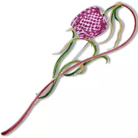 Silver brooch "Grouse" from the collection "Herbarium of Tatyana Polyakova"