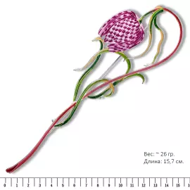 Silver brooch "Grouse" from the collection "Herbarium of Tatyana Polyakova"