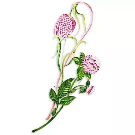 Silver brooch "Grouse" from the collection "Herbarium of Tatyana Polyakova"