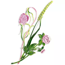 Silver brooch "Grouse" from the collection "Herbarium of Tatyana Polyakova"