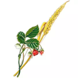 Silver brooch "Strawberry" from the collection "Herbarium of Tatyana Polyakova"
