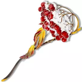 Silver brooch "Mountain ash" from the collection "Herbarium of Tatyana Polyakova"
