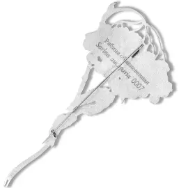 Silver brooch "Mountain ash" from the collection "Herbarium of Tatyana Polyakova"