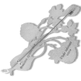 Silver brooch "Violet forest" collection "Herbarium of Tatiana Polyakova"