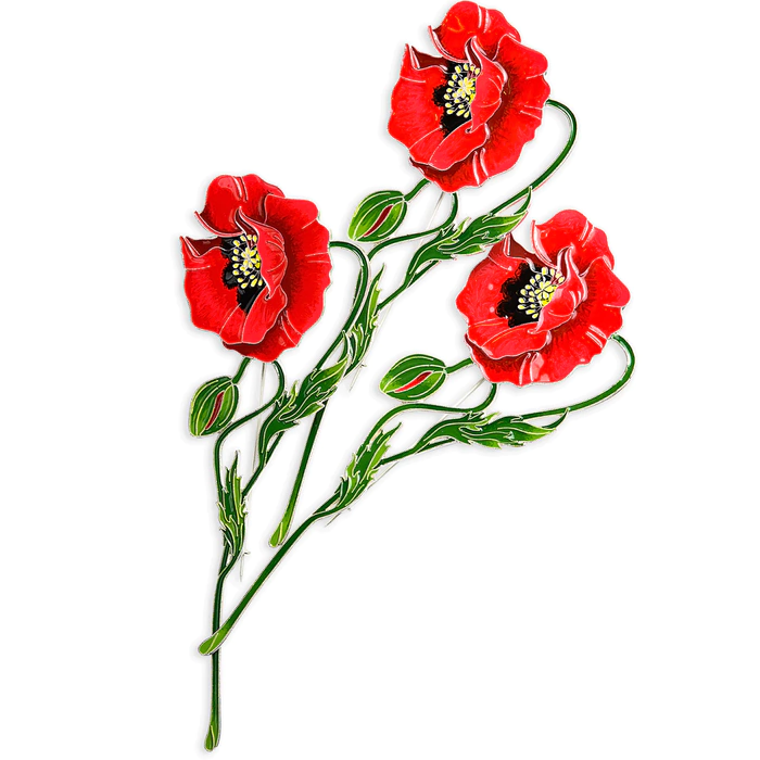 Silver brooch "Poppy" from the collection "Herbarium of Tatyana Polyakova"