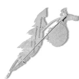 Silver brooch "Dandelion of the field" collection "Herbarium of Tatyana Polyakova"