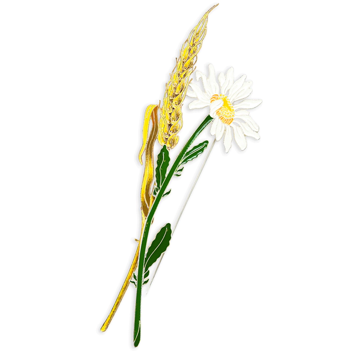 Silver brooch "Wheat" from the collection "Herbarium of Tatyana Polyakova"
