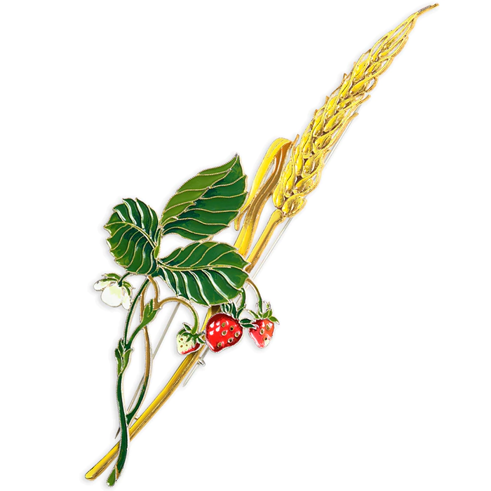 Silver brooch "Wheat" from the collection "Herbarium of Tatyana Polyakova"