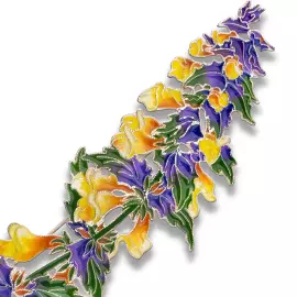 Silver brooch "Ivan da Marya" from the collection "Herbarium of Tatyana Polyakova"