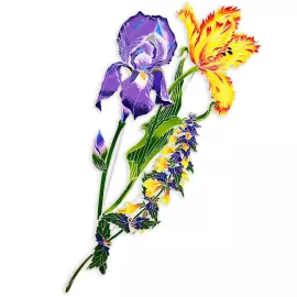 Silver brooch "Ivan da Marya" from the collection "Herbarium of Tatyana Polyakova"