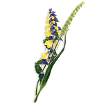 Silver brooch "Ivan da Marya" from the collection "Herbarium of Tatyana Polyakova"