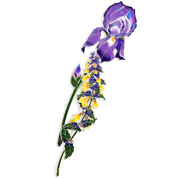 Silver brooch "Ivan da Marya" from the collection "Herbarium of Tatyana Polyakova"