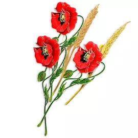 Silver brooch "Wheat" from the collection "Herbarium of Tatyana Polyakova"