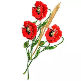 Silver brooch "Wheat" from the collection "Herbarium of Tatyana Polyakova"