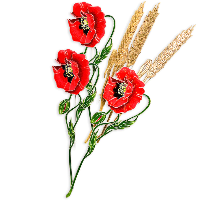 Silver brooch "Wheat" from the collection "Herbarium of Tatyana Polyakova"