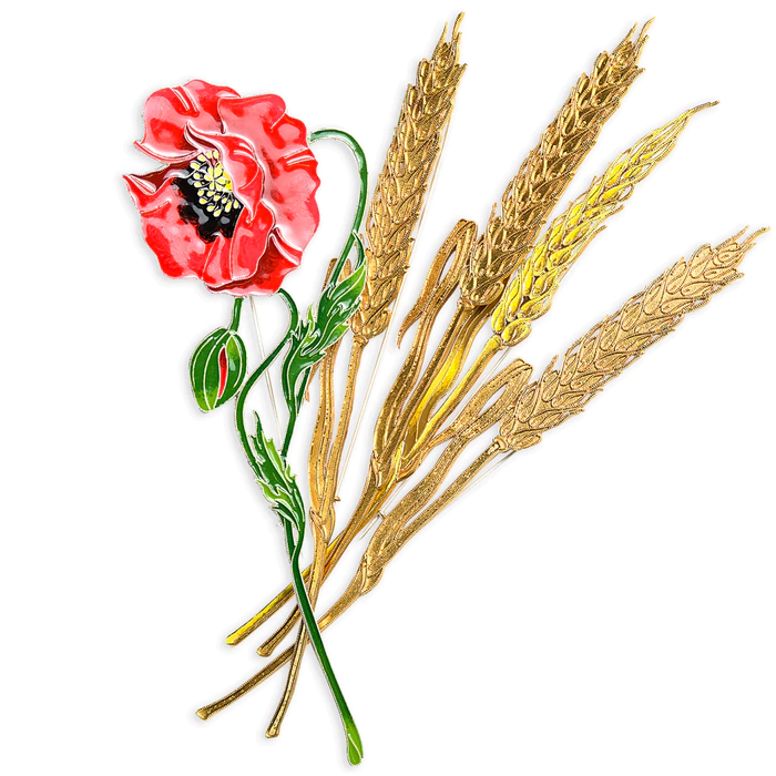 Silver brooch "Wheat" from the collection "Herbarium of Tatyana Polyakova"