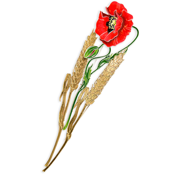 Silver brooch "Wheat" from the collection "Herbarium of Tatyana Polyakova"