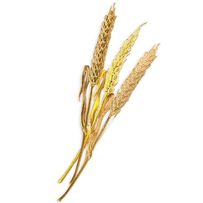 Silver brooch "Wheat" from the collection "Herbarium of Tatyana Polyakova"