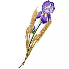 Silver brooch "Wheat" from the collection "Herbarium of Tatyana Polyakova"