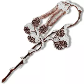 Silver brooch "Alder" from the collection "Herbarium of Tatyana Polyakova"