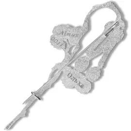 Silver brooch "Alder" from the collection "Herbarium of Tatyana Polyakova"