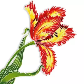 Silver brooch "Elaginsky tulip" from the collection "Herbarium of Tatyana Polyakova"