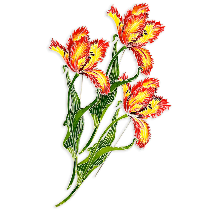 Silver brooch "Elaginsky tulip" from the collection "Herbarium of Tatyana Polyakova"