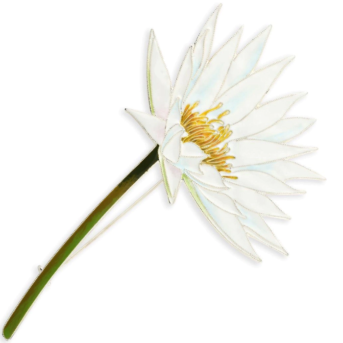 Silver brooch "Water Lily" from the collection "Herbarium of Tatyana Polyakova"