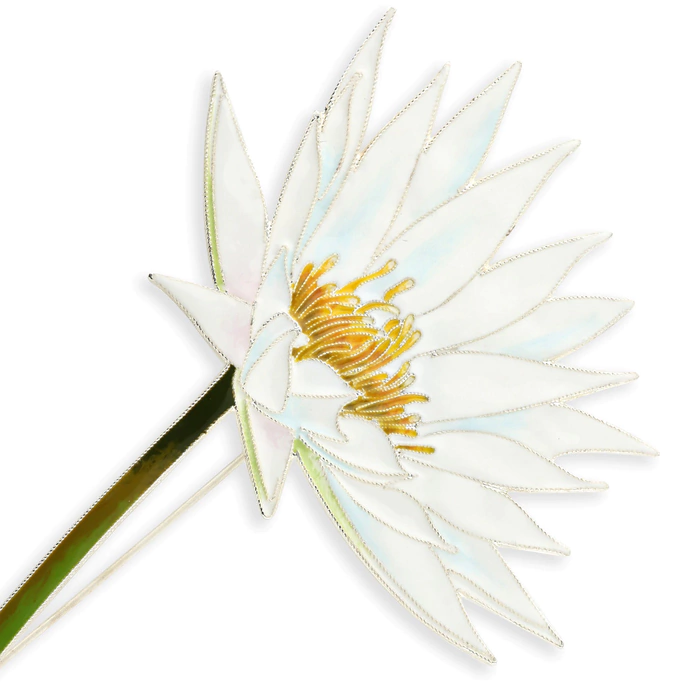 Silver brooch "Water Lily" from the collection "Herbarium of Tatyana Polyakova"