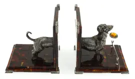 Подставка для книг из янтаря "Такса"