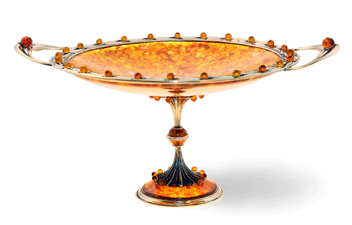 A candy bowl made of amber
