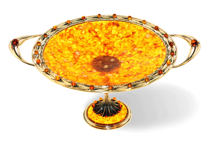 A candy bowl made of amber