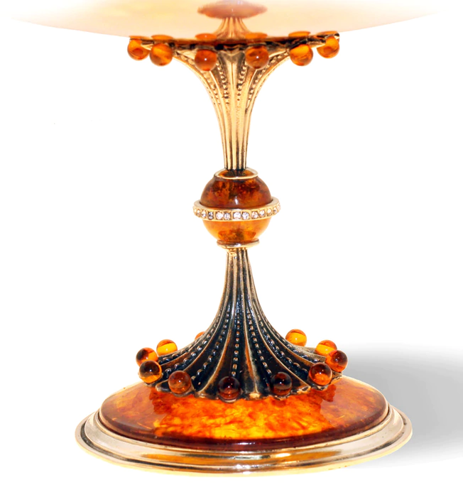 A candy bowl made of amber