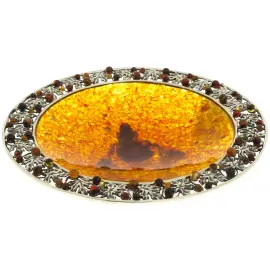 Блюдо "Виноградное" из янтаря