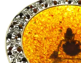 Блюдо "Виноградное" из янтаря