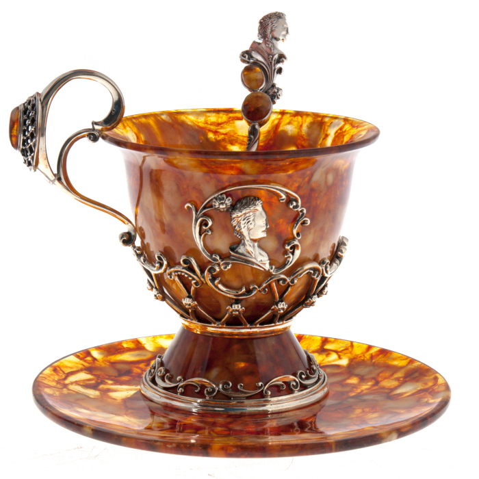 Tea set made of amber "Ekaterina"