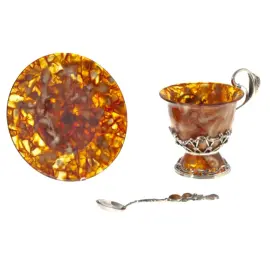 Чайный набор из янтаря "Екатерина"