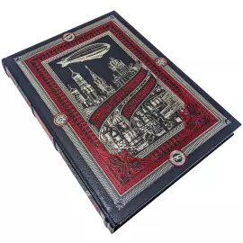 Набор книг в кожаном переплете на подставке "История авиации" в 2-х томах