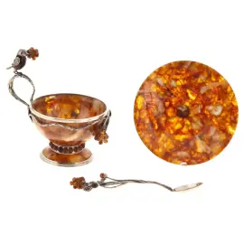 Tea set made of amber "Malinovka"