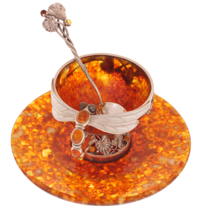 Dragonfly Amber Tea Set