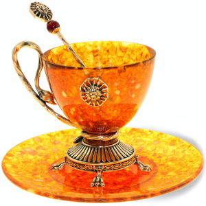 Amber tea set "Lion"