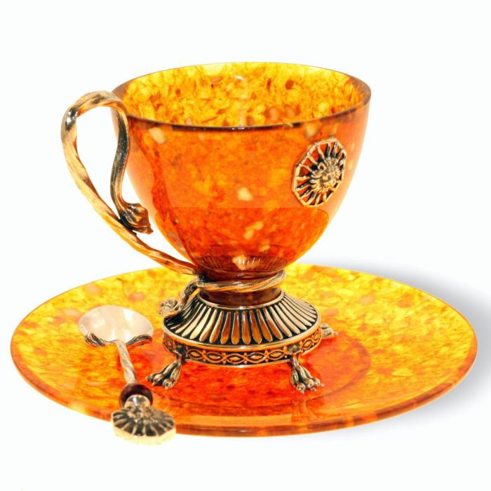 Amber tea set "Lion"