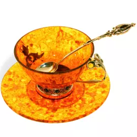 Чашка чайная из янтаря "Восточная сказка"