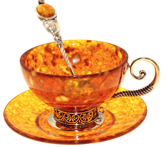 Antique Amber Tea Set