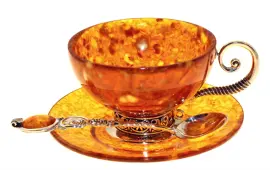Чайный набор из янтаря "Антик"