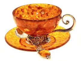 Чайный набор из янтаря "Антик"