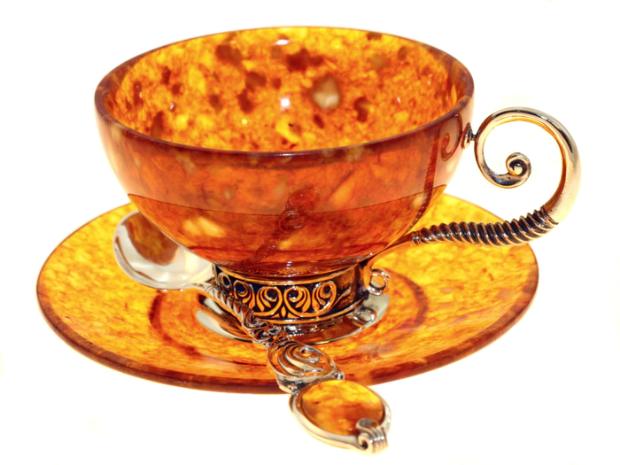 Antique Amber Tea Set