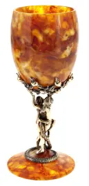 Бокал для вина из янтаря "Искушение"